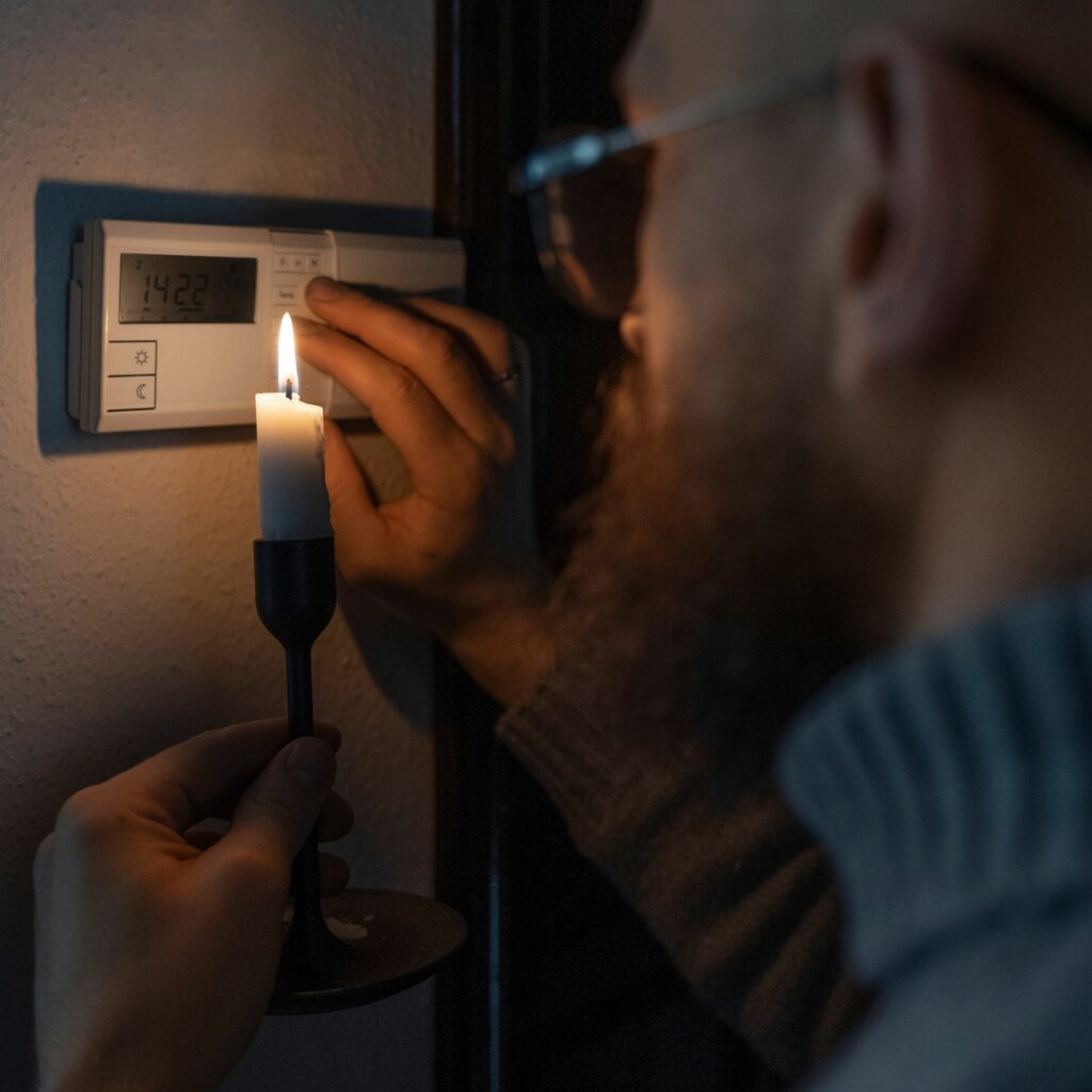 man-turning-off-thermostat-during-energy-crisis